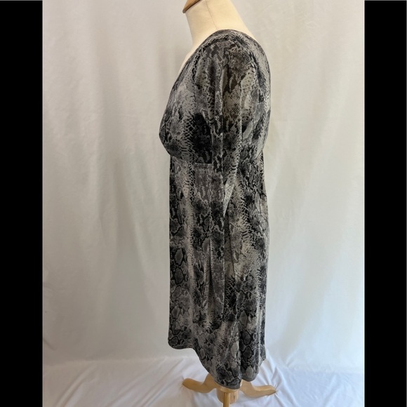 Stetson Snake Print Empire Waist Long Sleeve Dress - Picture 3 of 8